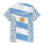 Argentina Rugby Family Matching Off Shoulder Short Dress and Hawaiian Shirt Los Pumas Go 2023 World Cup - Wonder Print Shop