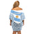 Argentina Rugby Family Matching Off Shoulder Short Dress and Hawaiian Shirt Los Pumas Go 2023 World Cup - Wonder Print Shop