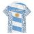 Argentina Rugby Family Matching Short Sleeve Bodycon Dress and Hawaiian Shirt Los Pumas Go 2023 World Cup - Wonder Print Shop