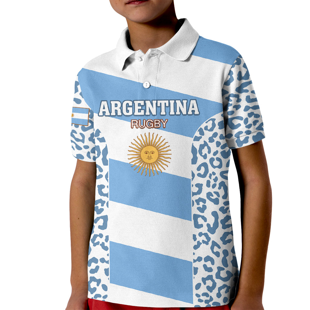 Argentina Rugby Kid Polo Shirt Los Pumas Go 2023 World Cup - Wonder Print Shop