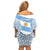 Argentina Rugby Off Shoulder Short Dress Los Pumas Go 2023 World Cup - Wonder Print Shop