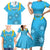 Custom Uruguay Rugby Family Matching Short Sleeve Bodycon Dress and Hawaiian Shirt Los Teros Go 2023 World Cup - Wonder Print Shop