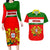 Portugal Rugby Couples Matching Long Sleeve Bodycon Dress and Hawaiian Shirt Os Lobos Go 2023 World Cup - Wonder Print Shop