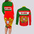 Portugal Rugby Couples Matching Long Sleeve Bodycon Dress and Long Sleeve Button Shirts Os Lobos Go 2023 World Cup - Wonder Print Shop