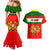 Portugal Rugby Couples Matching Mermaid Dress and Hawaiian Shirt Os Lobos Go 2023 World Cup - Wonder Print Shop