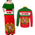 Portugal Rugby Couples Matching Off Shoulder Maxi Dress and Long Sleeve Button Shirts Os Lobos Go 2023 World Cup - Wonder Print Shop