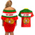 Portugal Rugby Couples Matching Off Shoulder Short Dress and Hawaiian Shirt Os Lobos Go 2023 World Cup - Wonder Print Shop