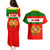 Portugal Rugby Couples Matching Puletasi Dress and Hawaiian Shirt Os Lobos Go 2023 World Cup - Wonder Print Shop