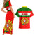 Portugal Rugby Couples Matching Short Sleeve Bodycon Dress and Hawaiian Shirt Os Lobos Go 2023 World Cup - Wonder Print Shop