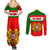 Portugal Rugby Couples Matching Summer Maxi Dress and Long Sleeve Button Shirts Os Lobos Go 2023 World Cup - Wonder Print Shop