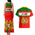 Portugal Rugby Couples Matching Tank Maxi Dress and Hawaiian Shirt Os Lobos Go 2023 World Cup - Wonder Print Shop