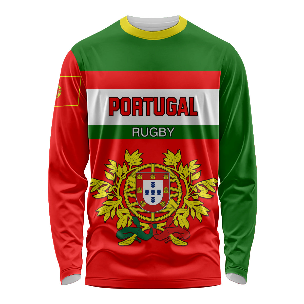 Portugal Rugby Long Sleeve Shirt Os Lobos Go 2023 World Cup - Wonder Print Shop