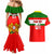 Custom Portugal Rugby Couples Matching Mermaid Dress and Hawaiian Shirt Os Lobos Go 2023 World Cup - Wonder Print Shop