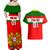 Custom Portugal Rugby Couples Matching Off Shoulder Maxi Dress and Hawaiian Shirt Os Lobos Go 2023 World Cup - Wonder Print Shop