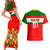 Custom Portugal Rugby Couples Matching Short Sleeve Bodycon Dress and Hawaiian Shirt Os Lobos Go 2023 World Cup - Wonder Print Shop