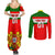 Custom Portugal Rugby Couples Matching Summer Maxi Dress and Long Sleeve Button Shirts Os Lobos Go 2023 World Cup - Wonder Print Shop