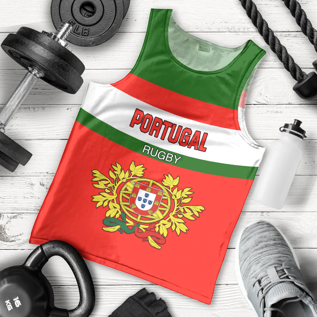 Custom Portugal Rugby Men Tank Top Os Lobos Go 2023 World Cup - Wonder Print Shop