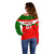 Custom Portugal Rugby Off Shoulder Sweater Os Lobos Go 2023 World Cup - Wonder Print Shop