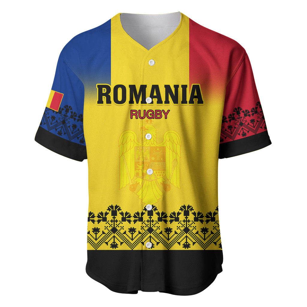 Romania Rugby Baseball Jersey Stejarii Go 2023 World Cup - Wonder Print Shop