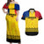 Romania Rugby Couples Matching Off Shoulder Maxi Dress and Hawaiian Shirt Stejarii Go 2023 World Cup - Wonder Print Shop