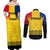 Romania Rugby Couples Matching Off Shoulder Maxi Dress and Long Sleeve Button Shirts Stejarii Go 2023 World Cup - Wonder Print Shop