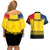 Romania Rugby Couples Matching Off Shoulder Short Dress and Hawaiian Shirt Stejarii Go 2023 World Cup - Wonder Print Shop