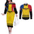 romania-rugby-couples-matching-off-the-shoulder-long-sleeve-dress-and-long-sleeve-button-shirts-stejarii-go-2023-world-cup