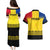 Romania Rugby Couples Matching Puletasi Dress and Hawaiian Shirt Stejarii Go 2023 World Cup - Wonder Print Shop