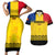 Romania Rugby Couples Matching Short Sleeve Bodycon Dress and Hawaiian Shirt Stejarii Go 2023 World Cup - Wonder Print Shop