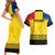 Romania Rugby Couples Matching Short Sleeve Bodycon Dress and Hawaiian Shirt Stejarii Go 2023 World Cup - Wonder Print Shop