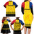 Romania Rugby Family Matching Long Sleeve Bodycon Dress and Hawaiian Shirt Stejarii Go 2023 World Cup - Wonder Print Shop