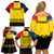 Romania Rugby Family Matching Off Shoulder Short Dress and Hawaiian Shirt Stejarii Go 2023 World Cup - Wonder Print Shop