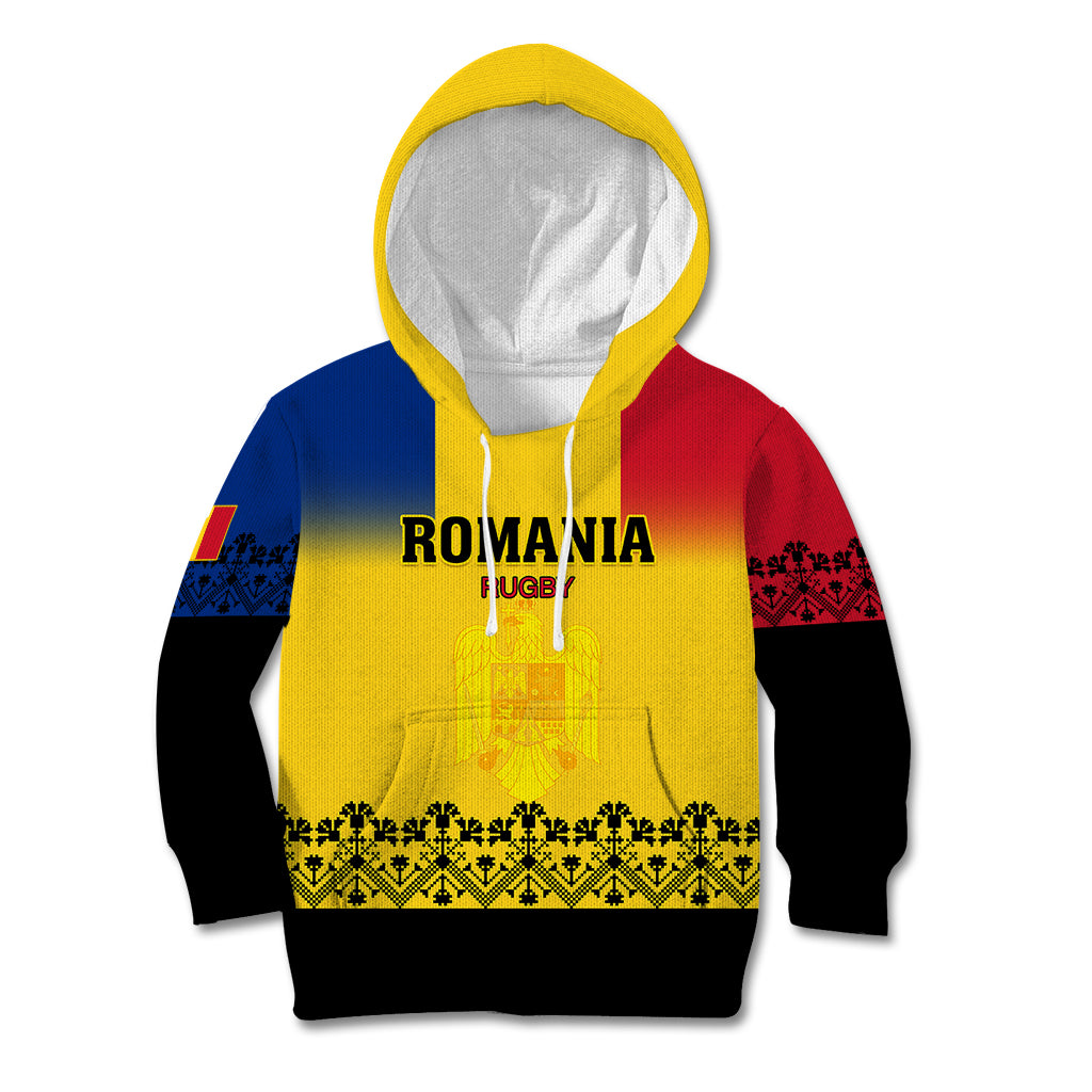 Romania Rugby Kid Hoodie Stejarii Go 2023 World Cup - Wonder Print Shop