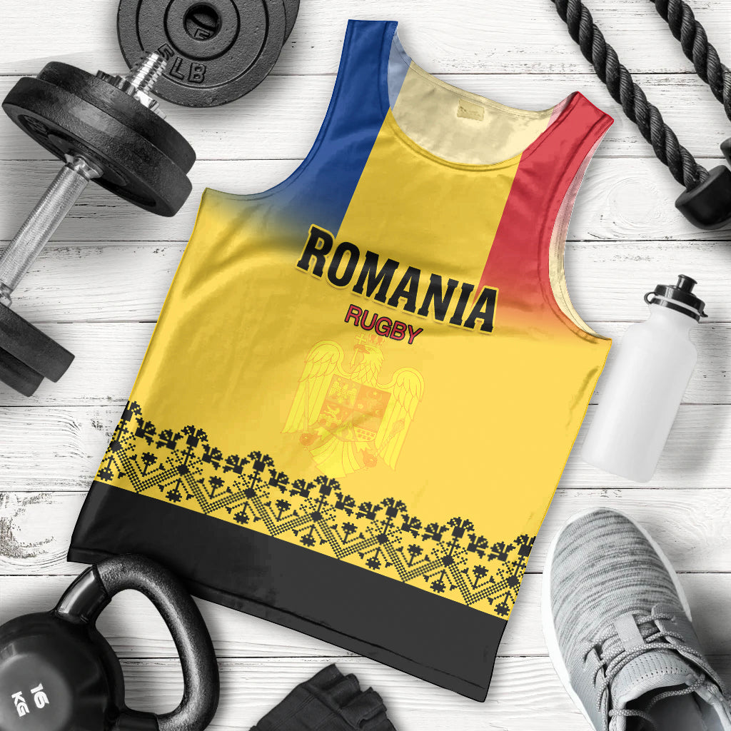 Romania Rugby Men Tank Top Stejarii Go 2023 World Cup - Wonder Print Shop