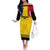 Romania Rugby Off The Shoulder Long Sleeve Dress Stejarii Go 2023 World Cup - Wonder Print Shop