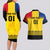 Custom Romania Rugby Couples Matching Long Sleeve Bodycon Dress and Hawaiian Shirt Stejarii Go 2023 World Cup - Wonder Print Shop