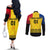 custom-romania-rugby-couples-matching-off-the-shoulder-long-sleeve-dress-and-long-sleeve-button-shirts-stejarii-go-2023-world-cup