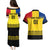 Custom Romania Rugby Couples Matching Puletasi Dress and Hawaiian Shirt Stejarii Go 2023 World Cup - Wonder Print Shop