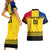 Custom Romania Rugby Couples Matching Short Sleeve Bodycon Dress and Hawaiian Shirt Stejarii Go 2023 World Cup - Wonder Print Shop