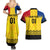 Custom Romania Rugby Couples Matching Summer Maxi Dress and Hawaiian Shirt Stejarii Go 2023 World Cup - Wonder Print Shop