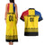 Custom Romania Rugby Couples Matching Tank Maxi Dress and Hawaiian Shirt Stejarii Go 2023 World Cup - Wonder Print Shop