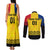 Custom Romania Rugby Couples Matching Tank Maxi Dress and Long Sleeve Button Shirts Stejarii Go 2023 World Cup - Wonder Print Shop