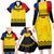 Custom Romania Rugby Family Matching Long Sleeve Bodycon Dress and Hawaiian Shirt Stejarii Go 2023 World Cup - Wonder Print Shop