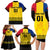 Custom Romania Rugby Family Matching Long Sleeve Bodycon Dress and Hawaiian Shirt Stejarii Go 2023 World Cup - Wonder Print Shop