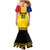 Custom Romania Rugby Family Matching Mermaid Dress and Hawaiian Shirt Stejarii Go 2023 World Cup - Wonder Print Shop