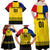 Custom Romania Rugby Family Matching Off Shoulder Maxi Dress and Hawaiian Shirt Stejarii Go 2023 World Cup - Wonder Print Shop