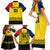 Custom Romania Rugby Family Matching Short Sleeve Bodycon Dress and Hawaiian Shirt Stejarii Go 2023 World Cup - Wonder Print Shop