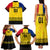 Custom Romania Rugby Family Matching Tank Maxi Dress and Hawaiian Shirt Stejarii Go 2023 World Cup - Wonder Print Shop