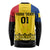 Custom Romania Rugby Long Sleeve Shirt Stejarii Go 2023 World Cup - Wonder Print Shop