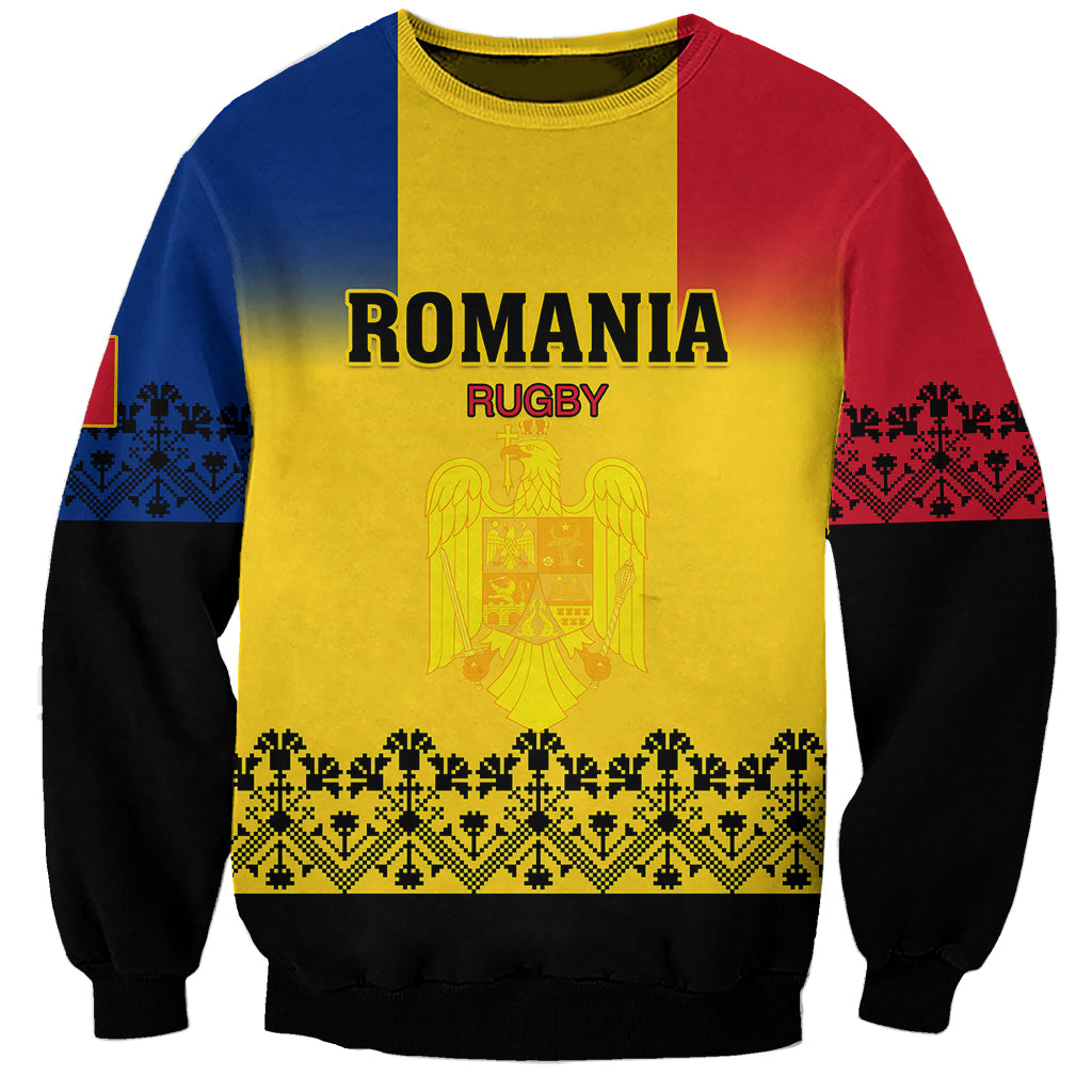 Custom Romania Rugby Sweatshirt Stejarii Go 2023 World Cup - Wonder Print Shop